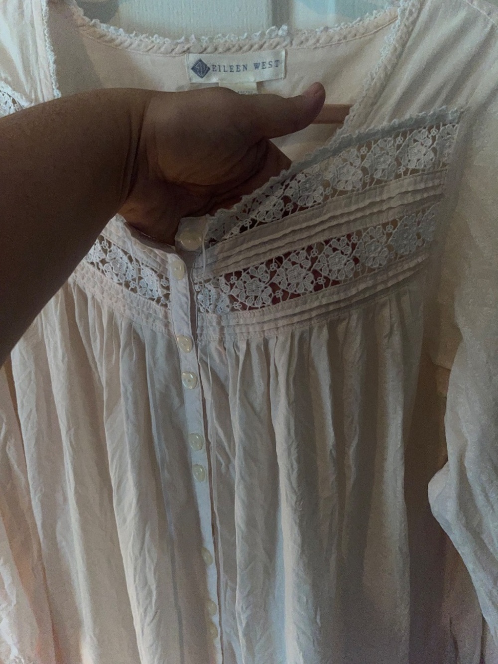 Eileen West Women’s Traditional Knee Length Nightgown S Vintage Cottagecore - Picture 9 of 16